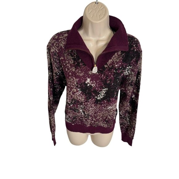 Scotch & Soda Medium Wool Alpaca Blend Half-Zip Pullover Jacquard Sweater NEW - Picture 5 of 14